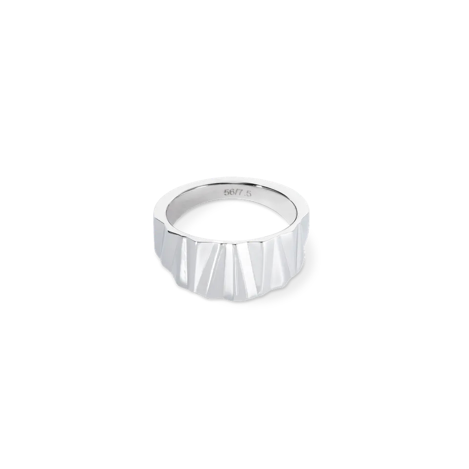 coeur-de-lion-ring-classic-wave-silber-edelstahl image 1