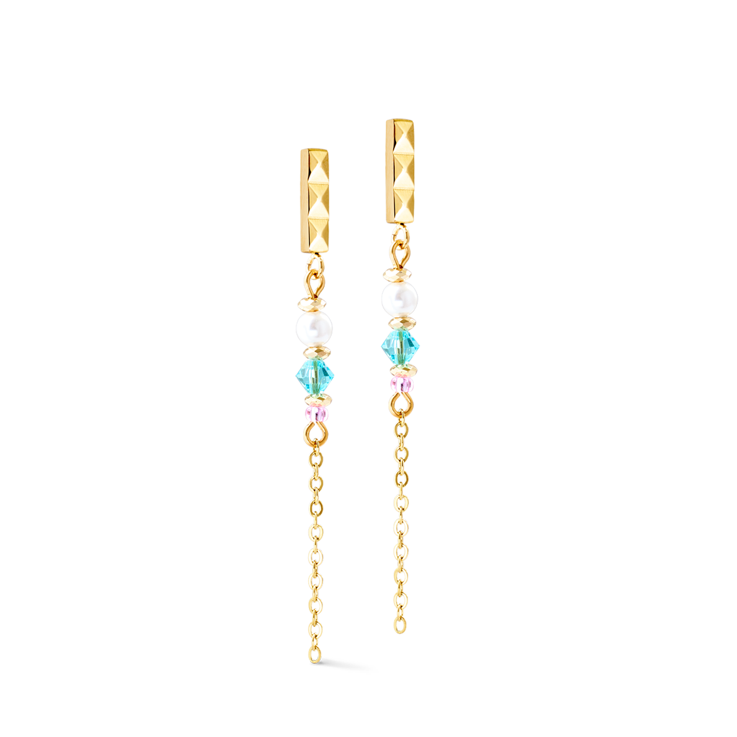 coeur-de-lion-ohrringe-cube-princess-fusion-blossom-gold-pastell image 2