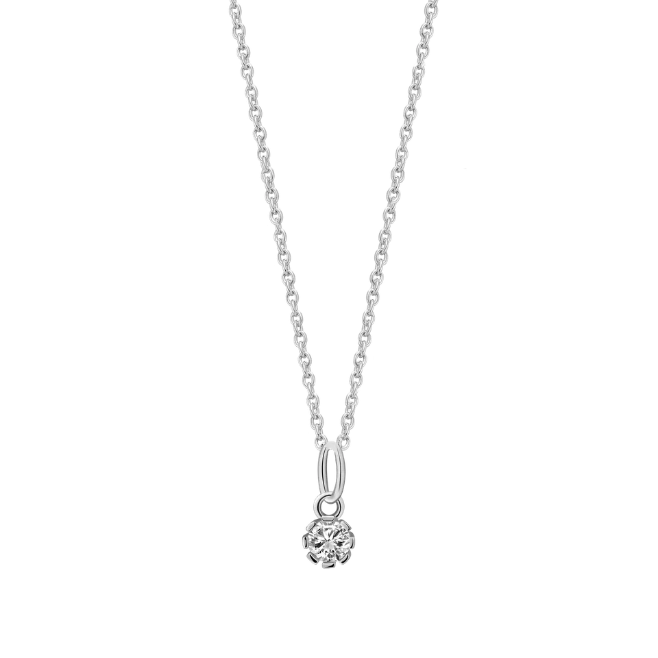 xenox-pure-essentials-halskette-925-sterlingsilber-rhodiniert-zirkonia image 1