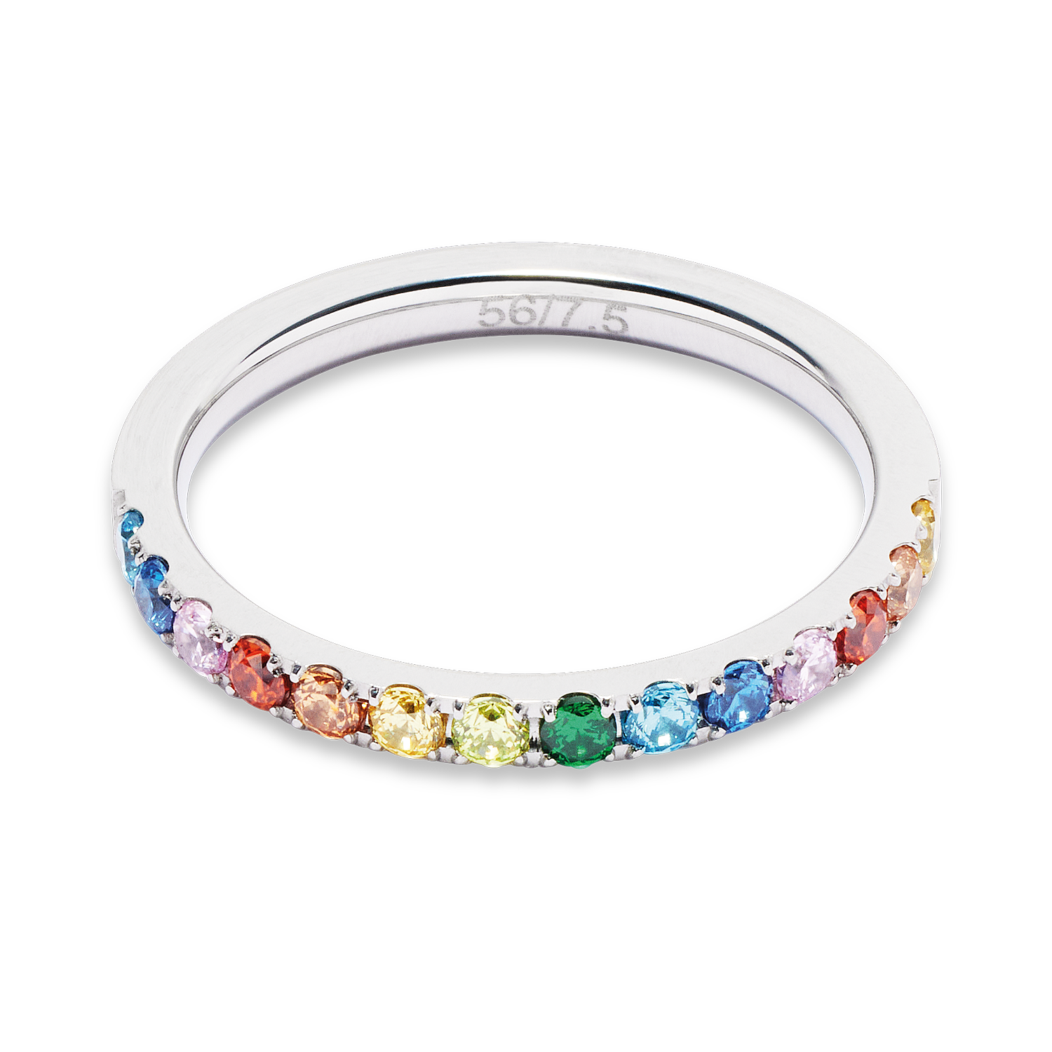 coeur-de-lion-eternal-love-ring-silber-multicolor-zirkonia-stacking-ring-edelsta image 2