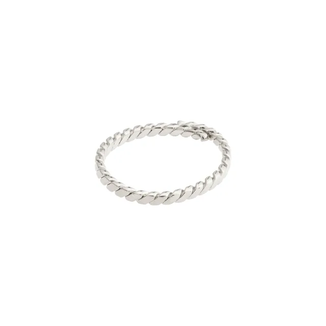 pilgrim-lulu-twisted-stapelring-versilbert image 1