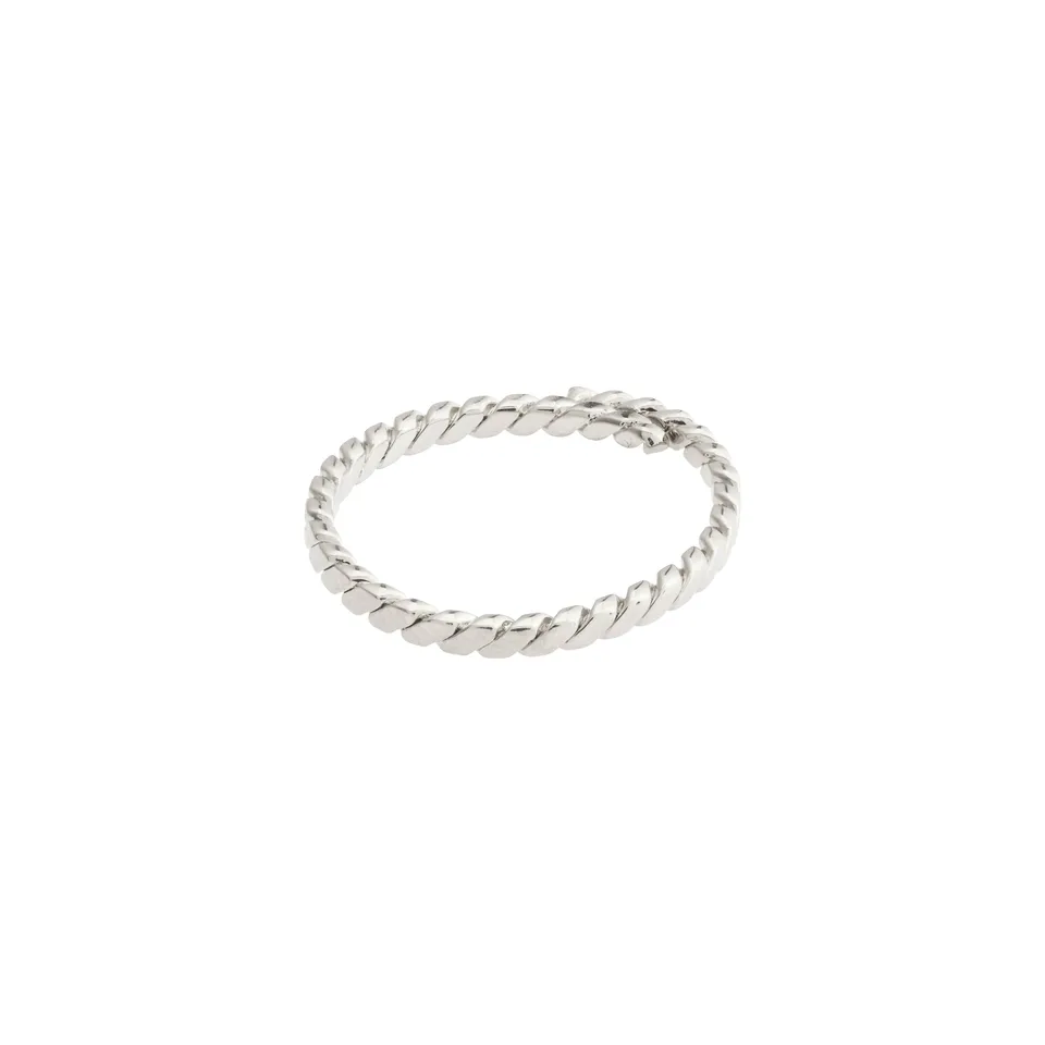 pilgrim-lulu-twisted-stapelring-versilbert image 1
