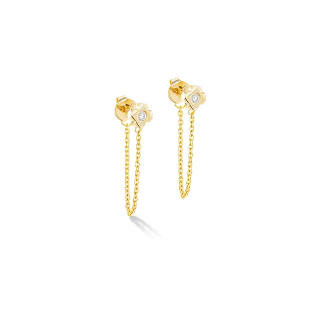 coeur-de-lion-statement-sparkling-spike-chain-ohrringe-6-mm-gold image 1