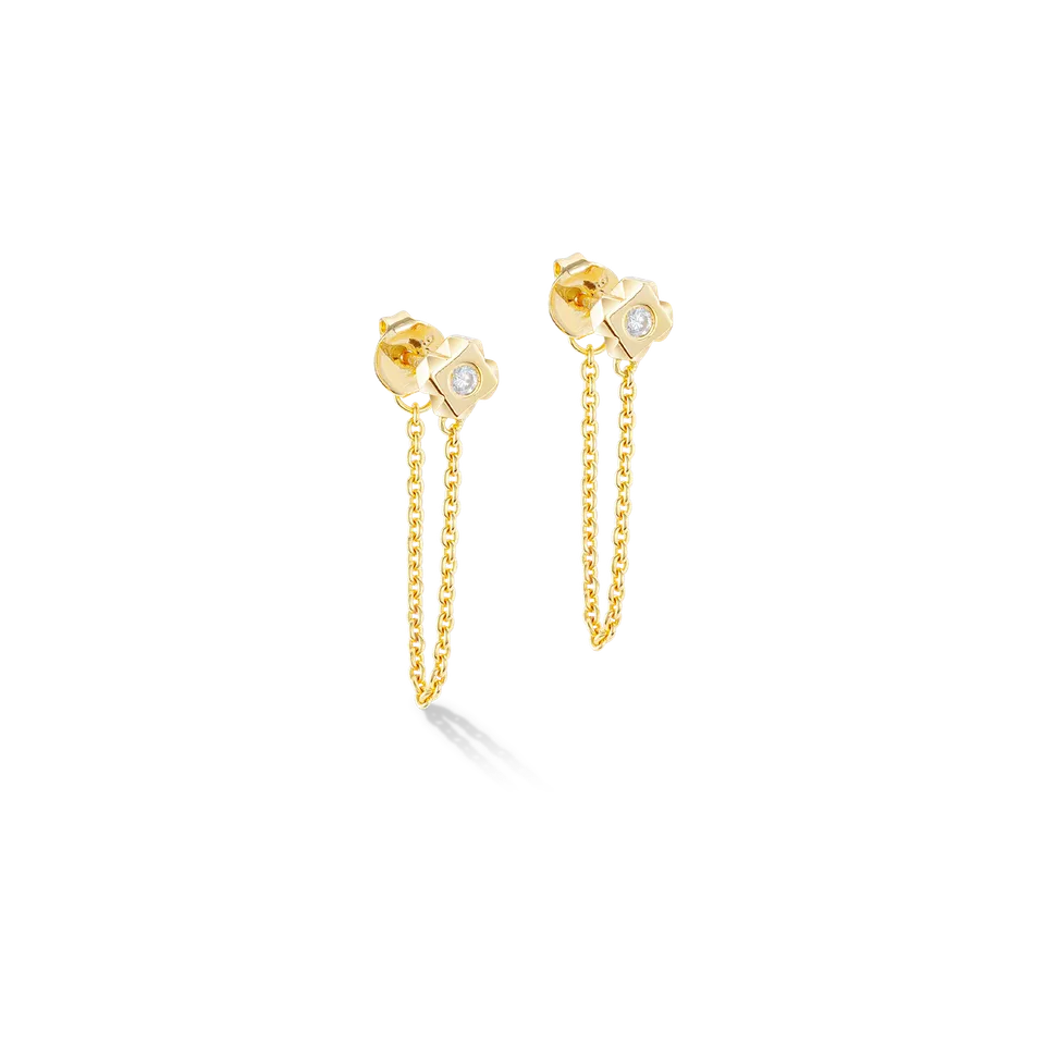 coeur-de-lion-statement-sparkling-spike-chain-ohrringe-6-mm-gold image 1