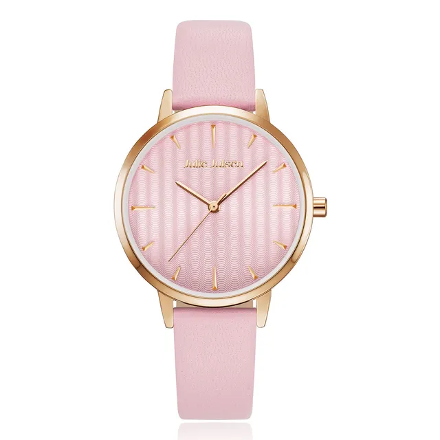 julie-julsen-pastell-damenuhr-vergoldet-rosa-lederband-3-atm image 1