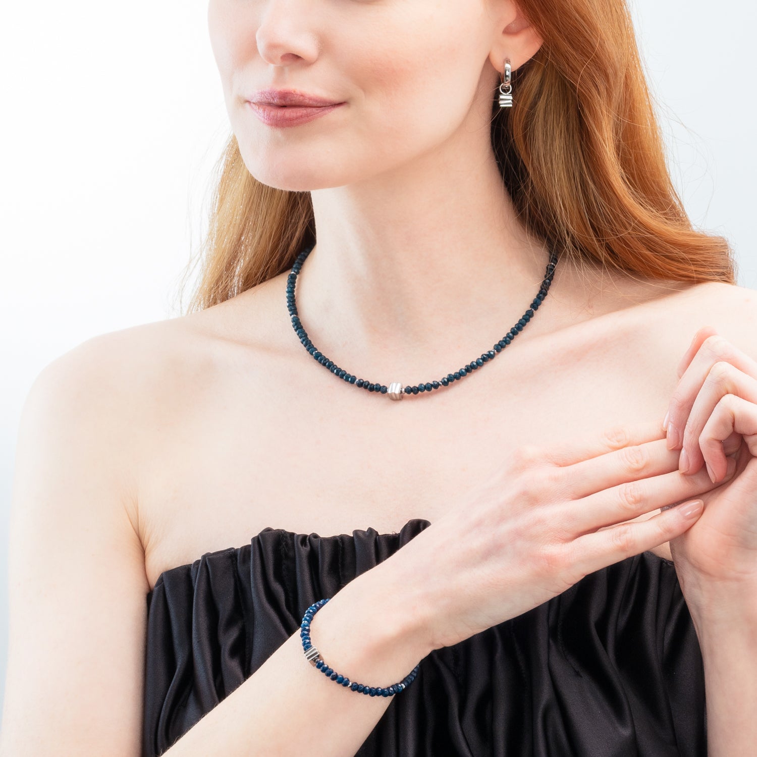 coeur-de-lion-armband-wave-essence-navy-jade-silber image 4