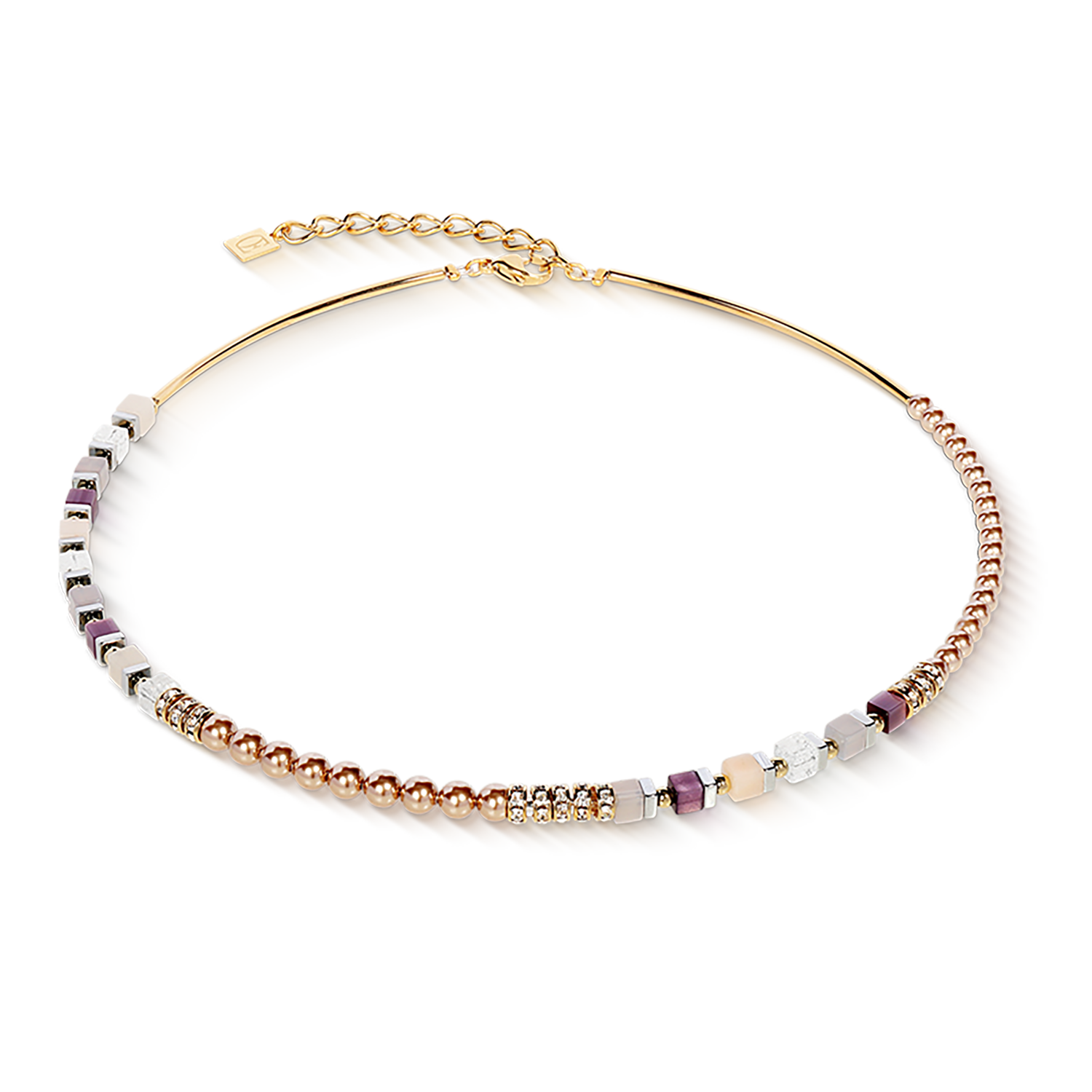 coeur-de-lion-iconic-precious-fusion-offset-halskette-champagne-blush image 1