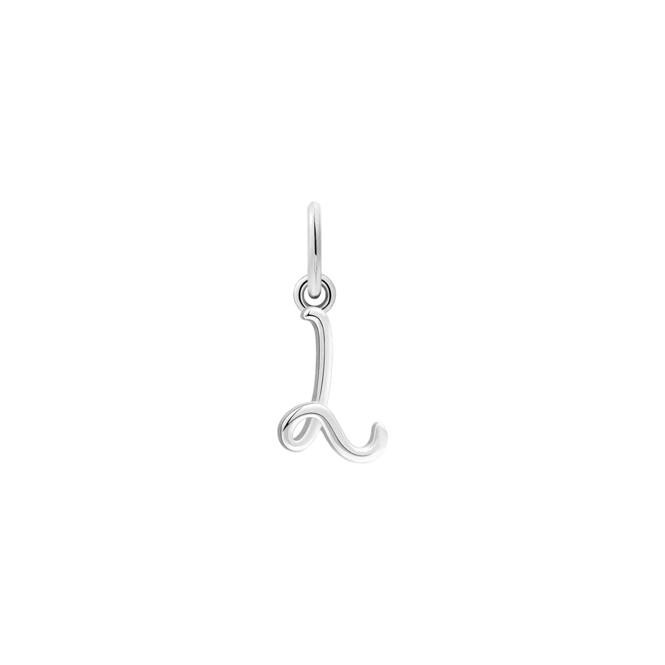 xenox-l-letter-italic-charm-925-sterlingsilber-rhodiniert image 1
