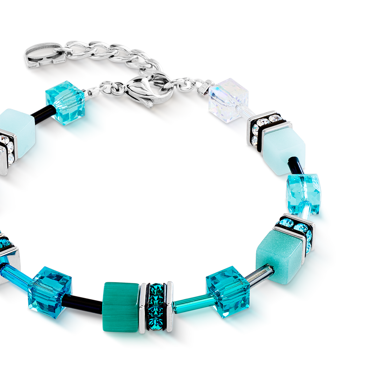 coeur-de-lion-geocube-iconic-armband-teal-silber image 2
