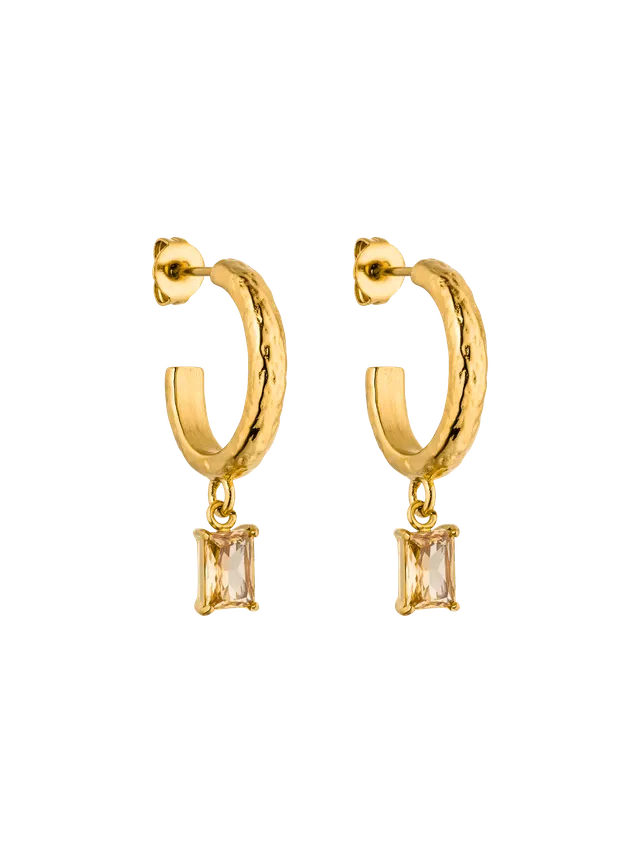 purelei-canyon-ohrringe-creolen-14-5-mm-mit-champagner-zirkonia image 1