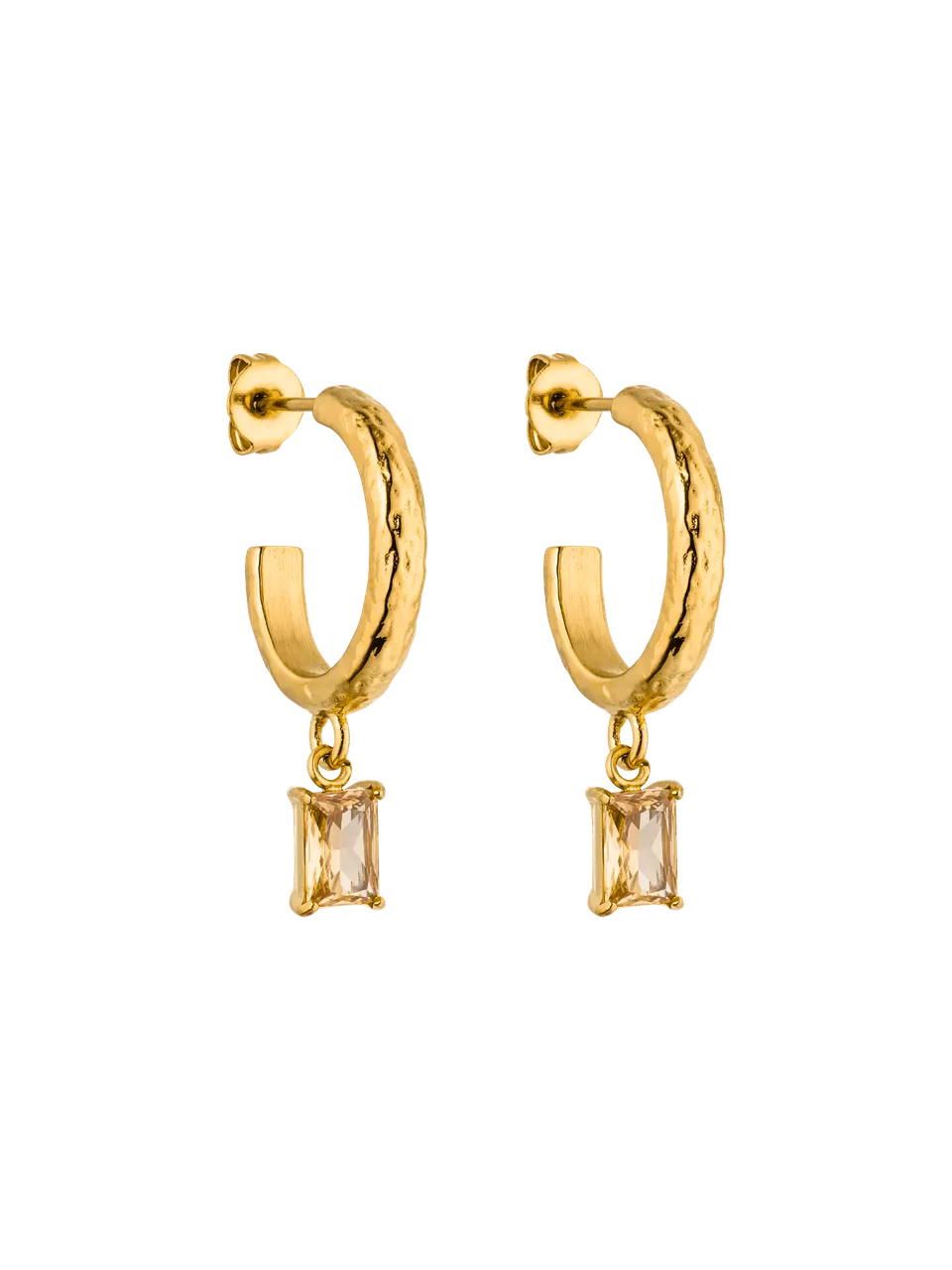 purelei-canyon-ohrringe-creolen-14-5-mm-mit-champagner-zirkonia image 1
