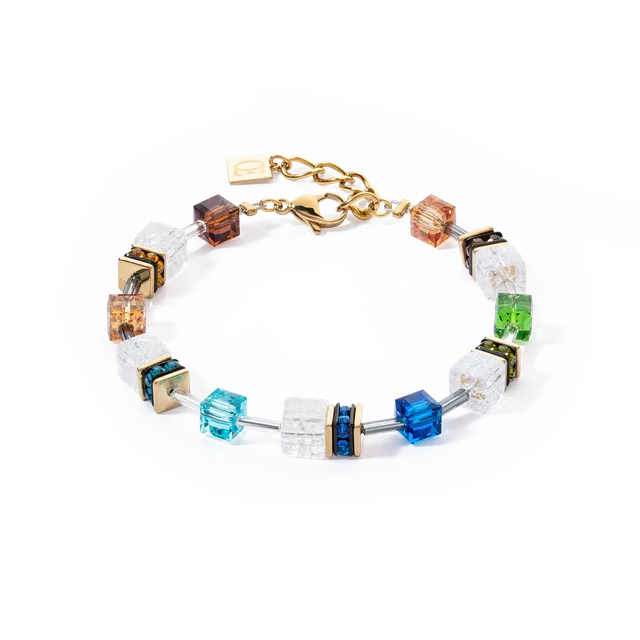 coeur-de-lion-geocube-iconic-nature-armband-multicolor-gold image 1