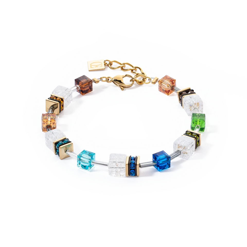 coeur-de-lion-geocube-iconic-nature-armband-multicolor-gold image 1