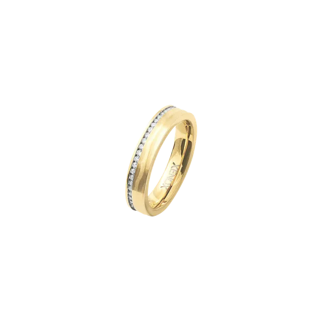 xenox-x5040-50-partnerring-edelstahl-gold-mit-zirkonia-steinen image 1