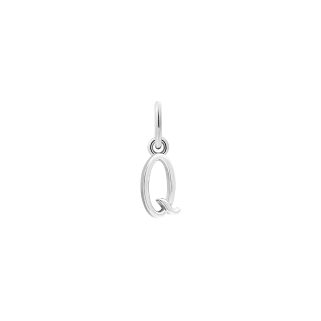 xenox-q-letter-italic-charm-925-sterlingsilber-rhodiniert-buchstabe-q image 1