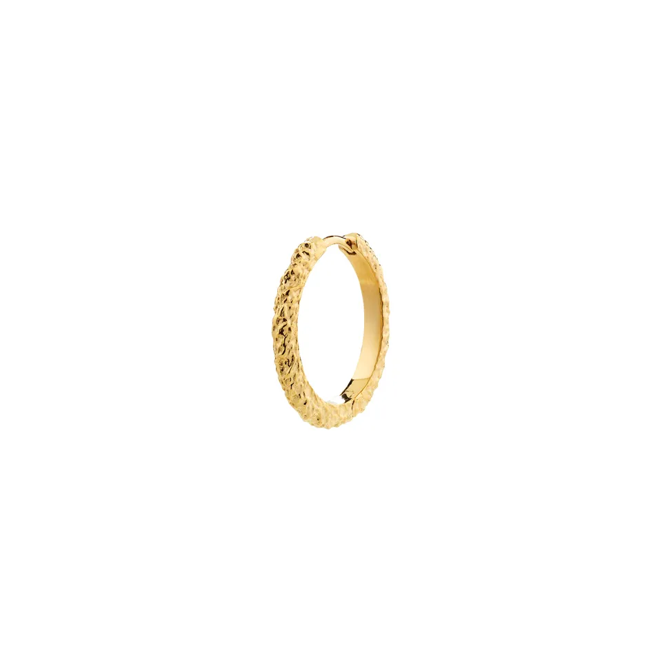 pilgrim-xdea-etch-hoop-03-creole-21-mm-18k-vergoldet-strukturiert-einzeln image 1