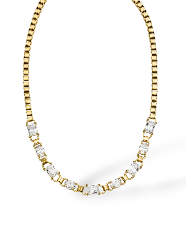purelei-glam-kette-mit-zirkonia-40-45-cm-edelstahl image 1