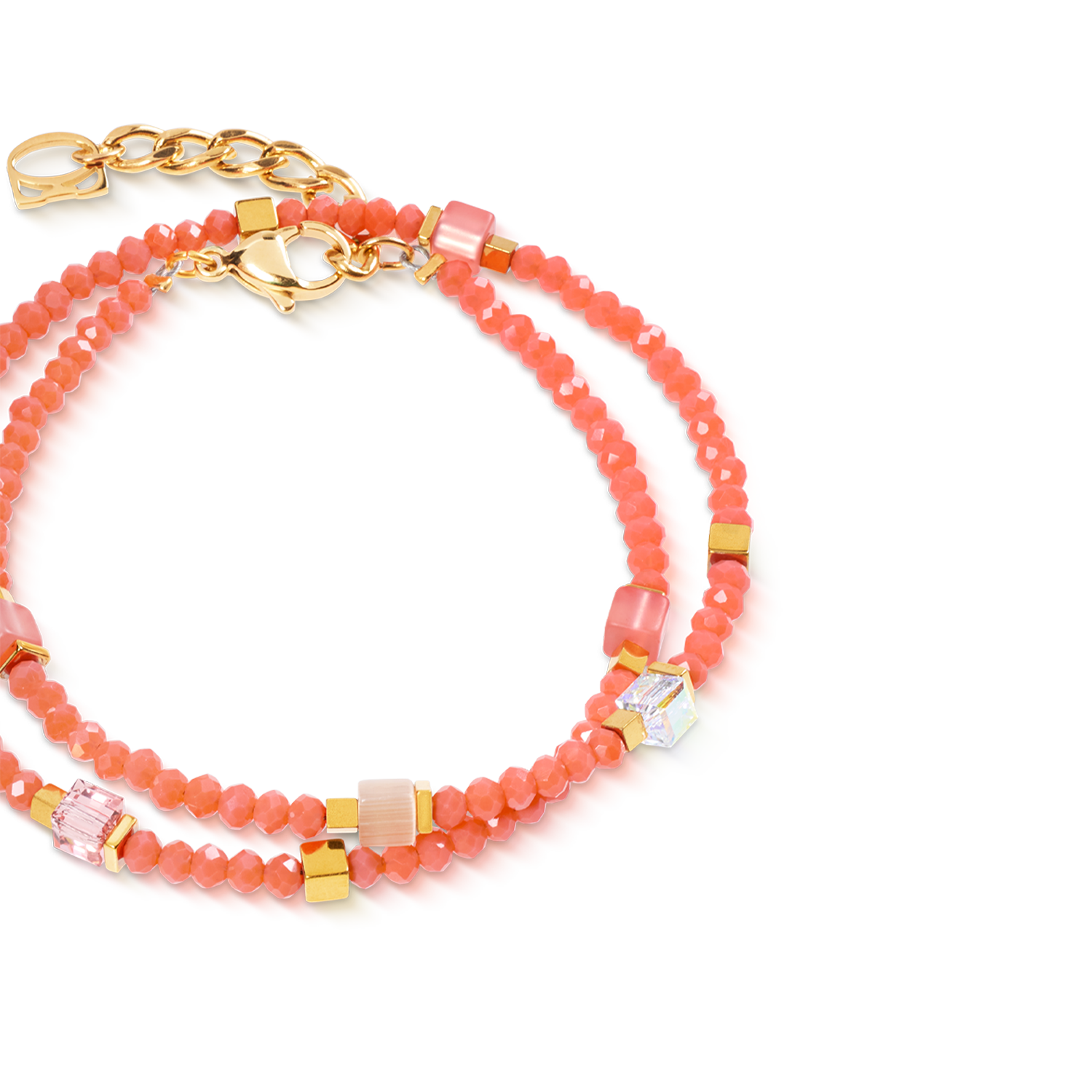 coeur-de-lion-joyful-colours-flex-armband-gold-orange image 2