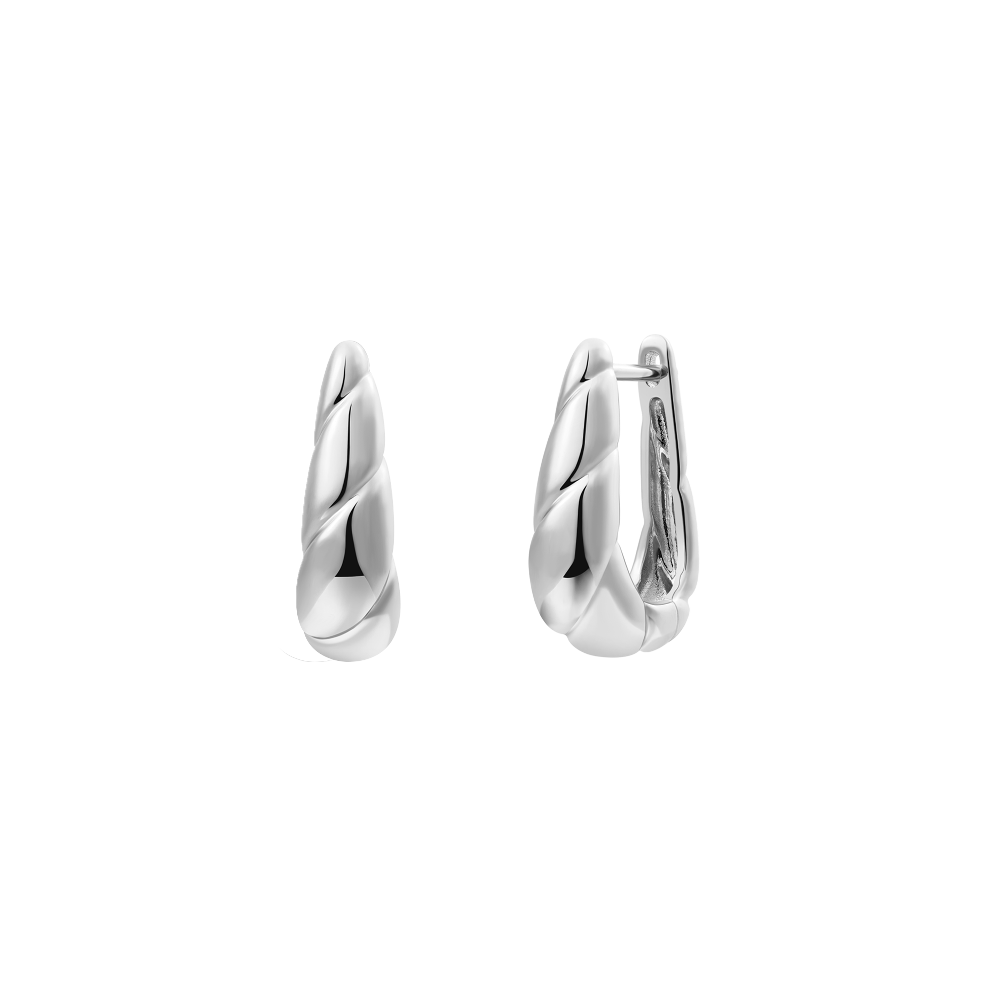 xenox-sculpted-ohrringe-creolen-925-sterlingsilber-rhodiniert-gedreht image 1