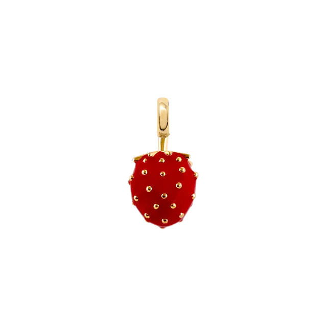xenox-erdbeere-charm-925-sterlingsilber-18k-vergoldet-rot-xs10487g image 1