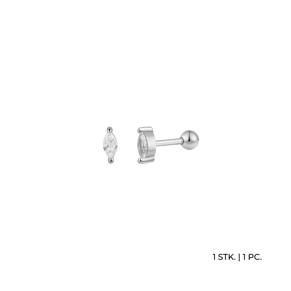 xenox-piercing-xs91462-aus-925-sterlingsilber-rhodiniert-mit-zirkonia image 1