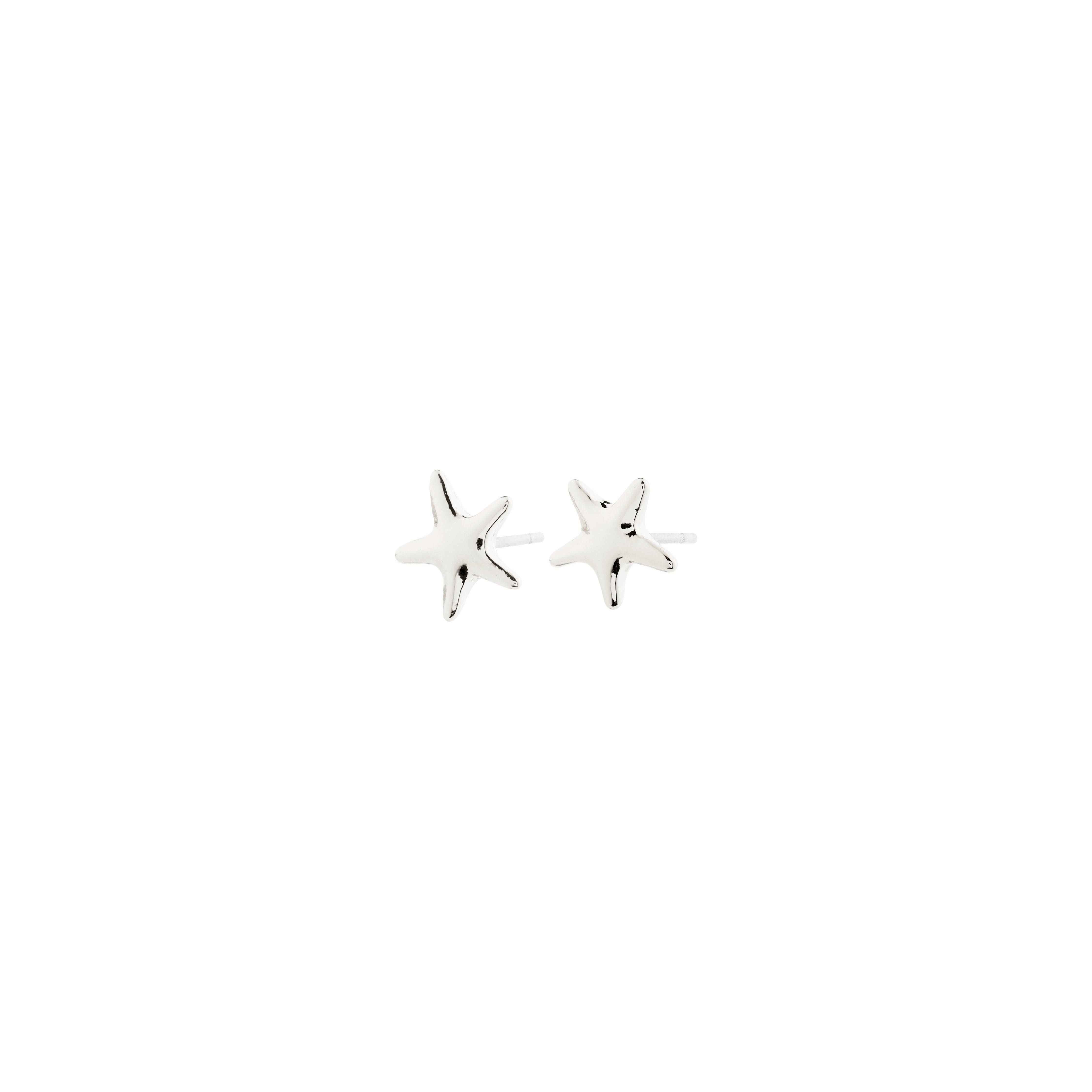 pilgrim-andr-ohrstecker-versilbert-kleine-seestern-stecker image 1