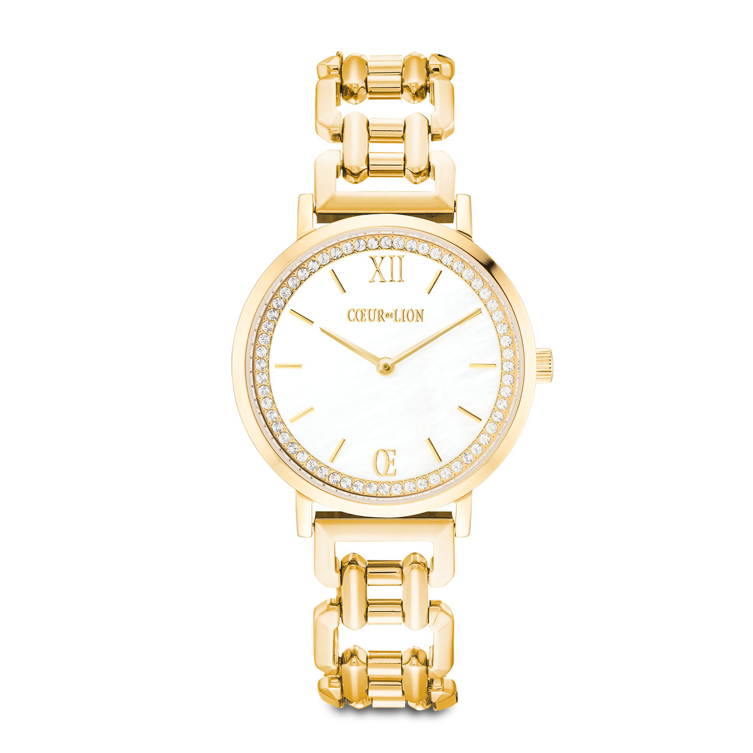 coeur-de-lion-uhr-rund-sparkling-perlmutt-statement-gold-edelstahl-gold image 1