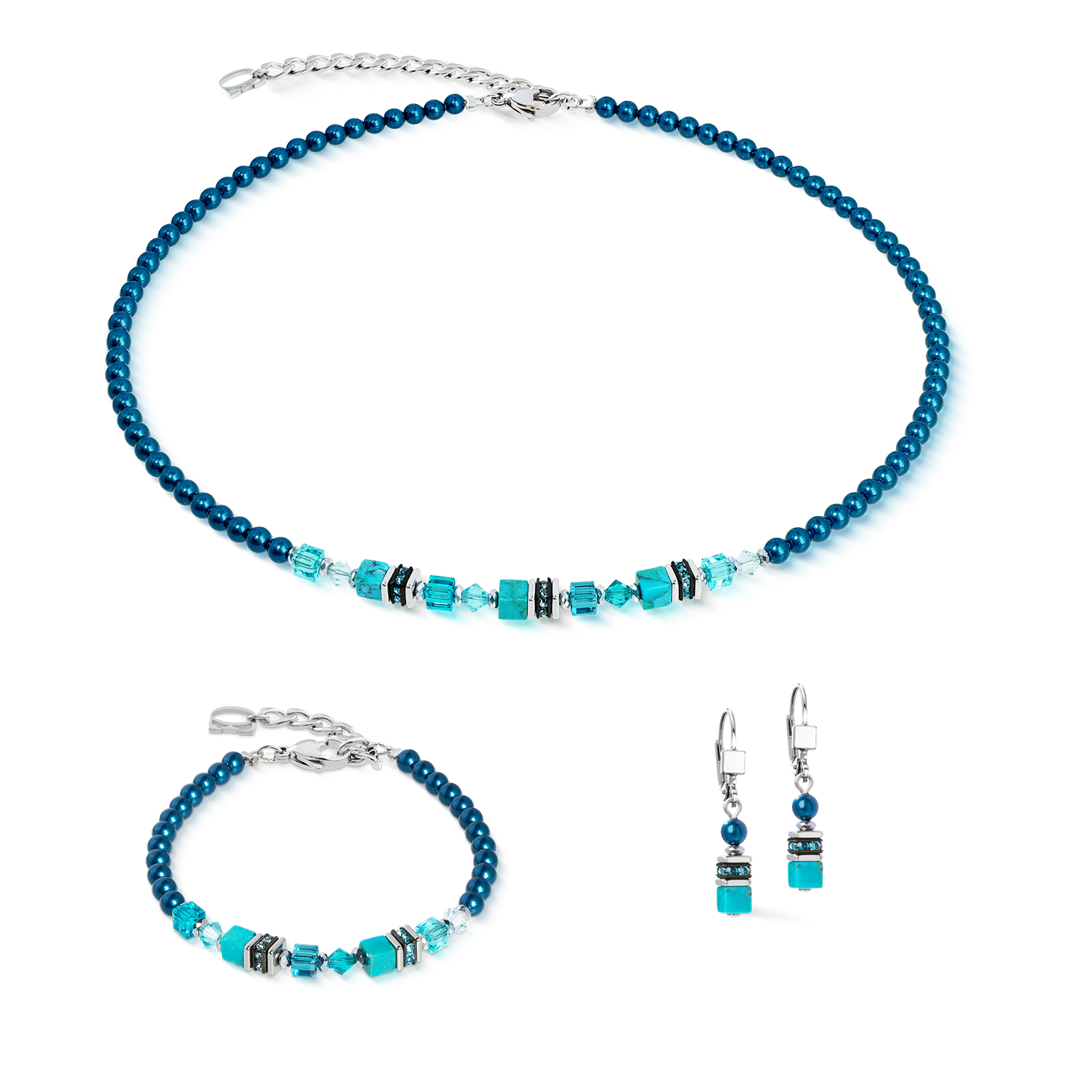 coeur-de-lion-princess-teal-glow-halskette-silber-t-rkis image 3