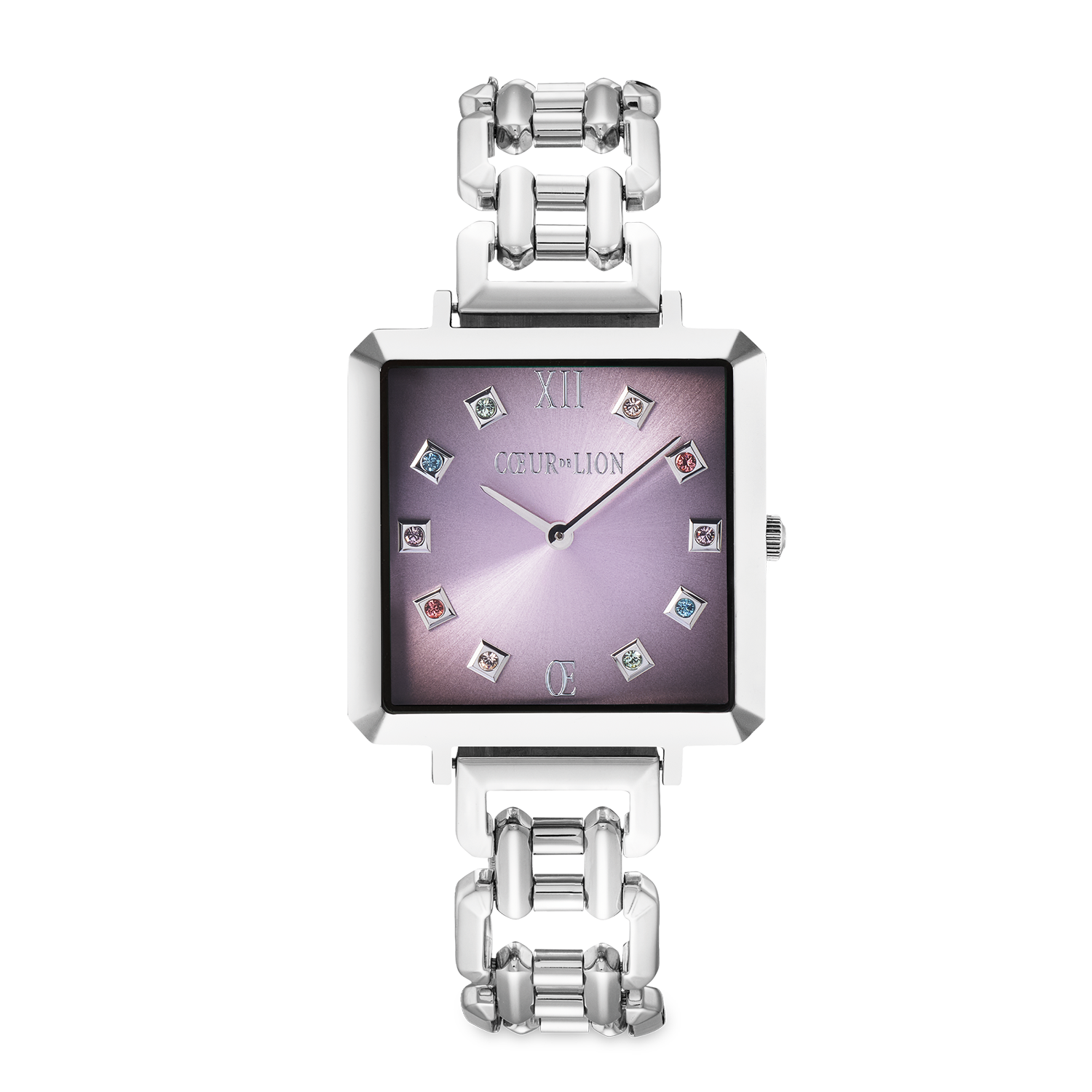 coeur-de-lion-uhr-iconic-cube-orchid-ice-statement-silber image 1