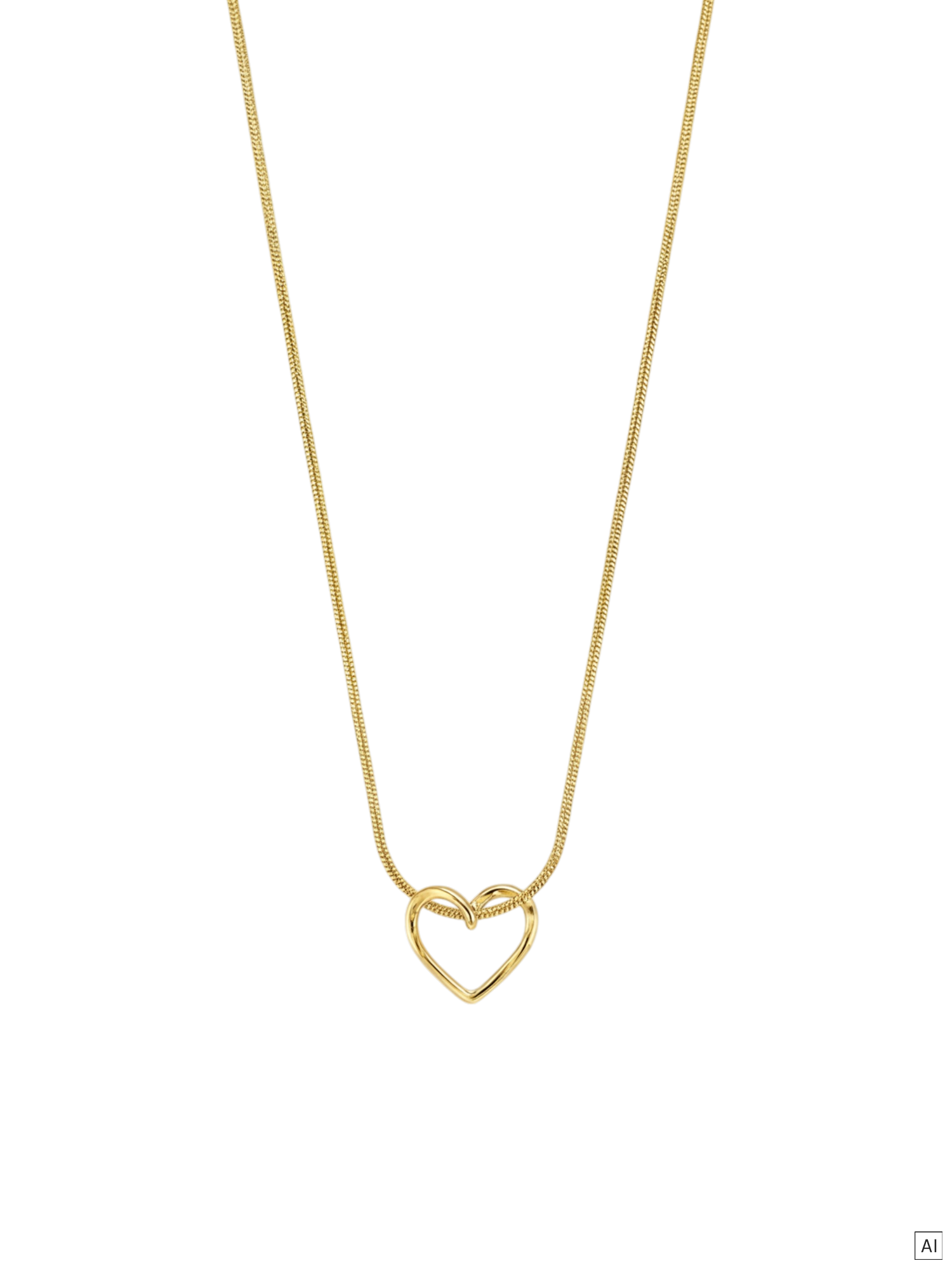 purelei-hearts-of-love-kette-schlangenkette-40-45-cm-mit-herzanh-nger image 1