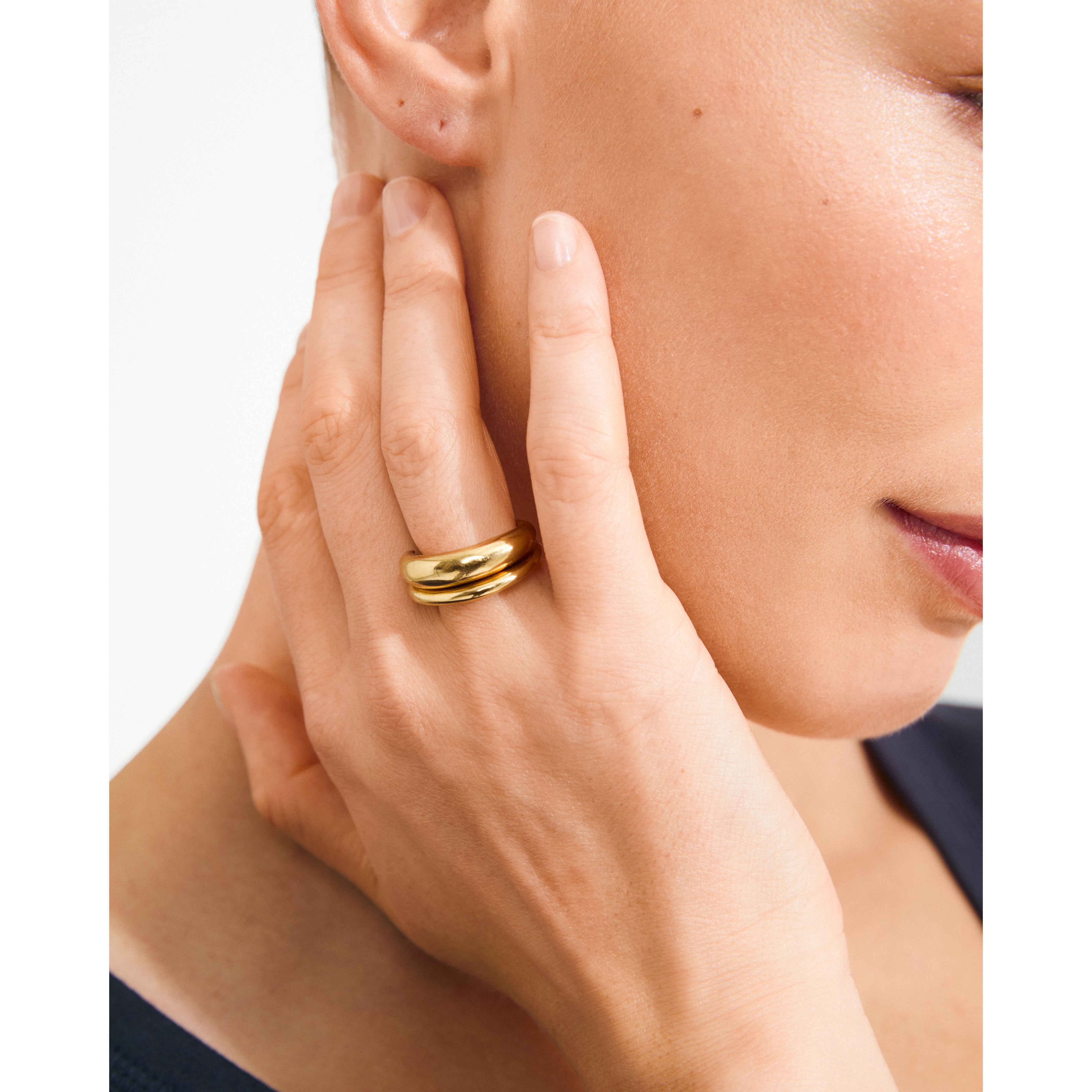 pilgrim-kaisyn-ring-set-2-in-1-gold-plattiert-verstellbar image 3