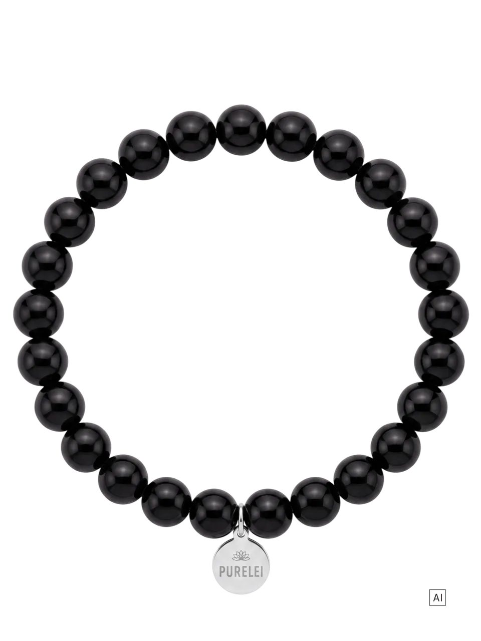 purelei-onyx-perlenarmband-herren-armband-20-cm-elastisch image 1