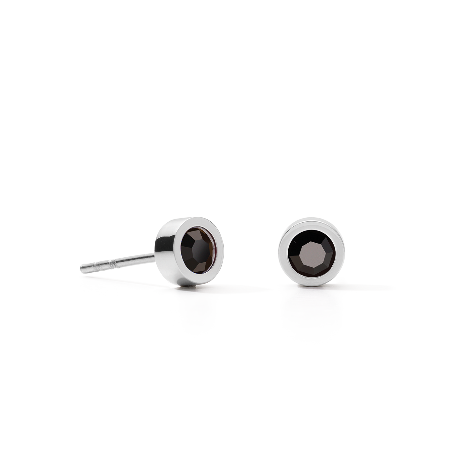 coeur-de-lion-sparkling-dots-ohrstecker-silber-schwarz image 1