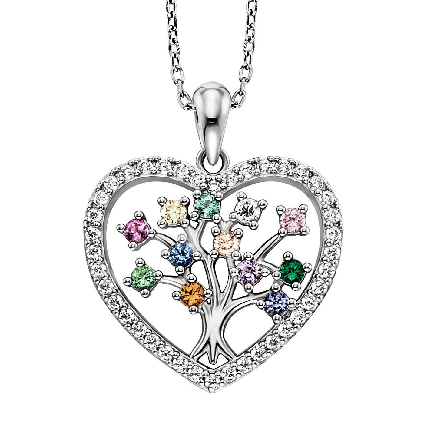 julie-julsen-hearttree-kette-mit-anh-nger-silber-925-rhodiniert-mit-52-bunten-zi image 3