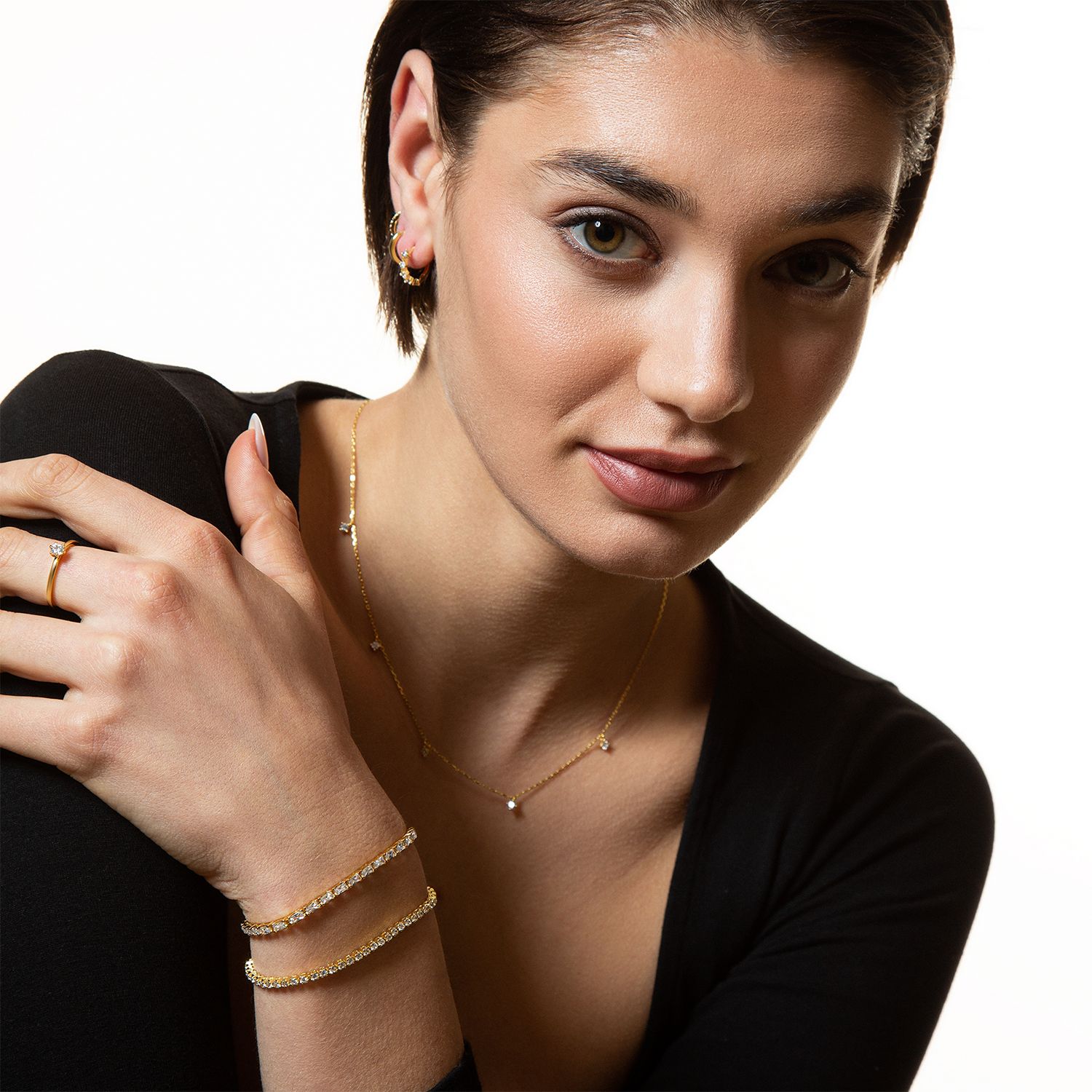 xenox-tennisarmband-925-sterlingsilber-rhodiniert-mit-zirkonia-baguette image 6