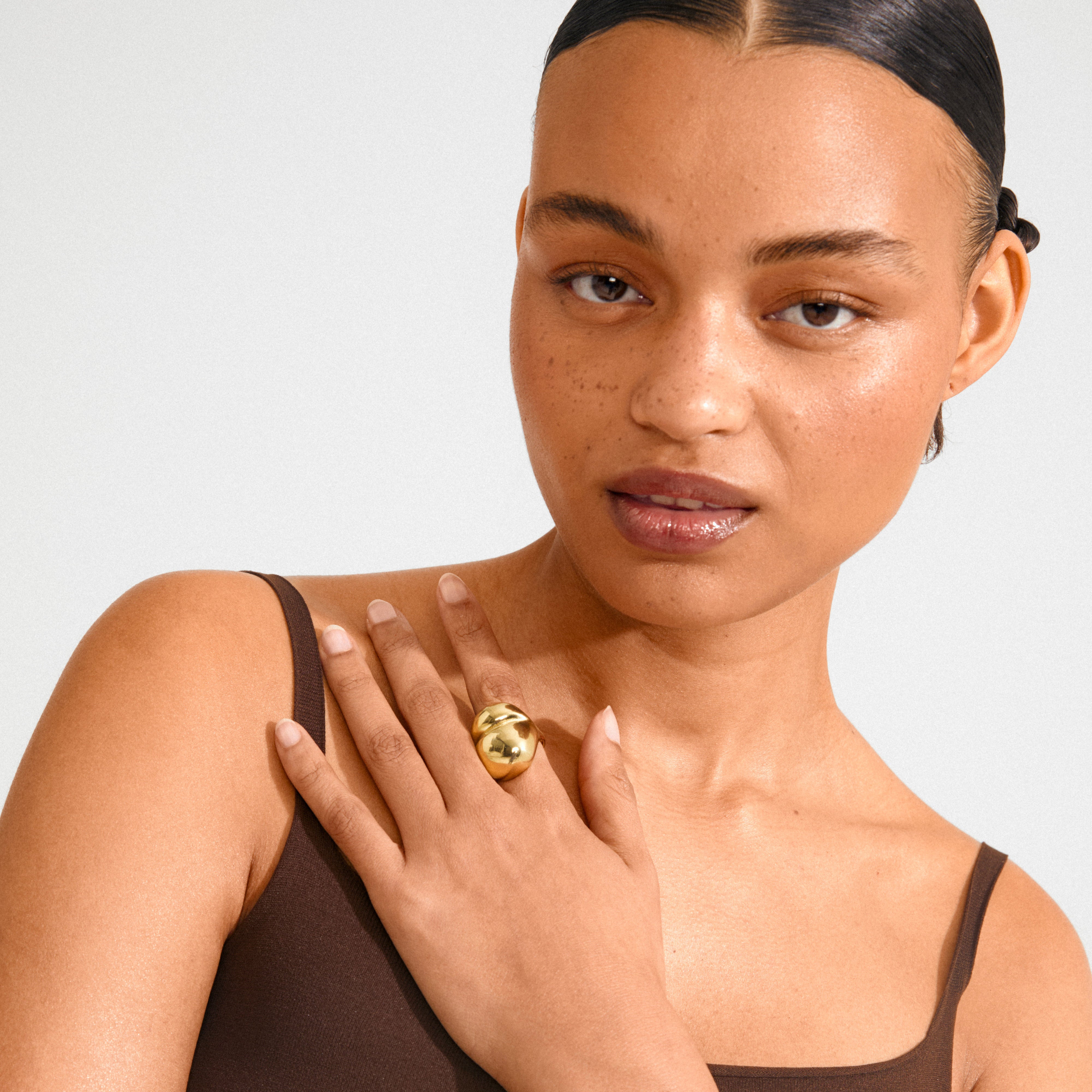 pilgrim-maddix-ring-gold-plated-verstellbar-chunky-wave image 2