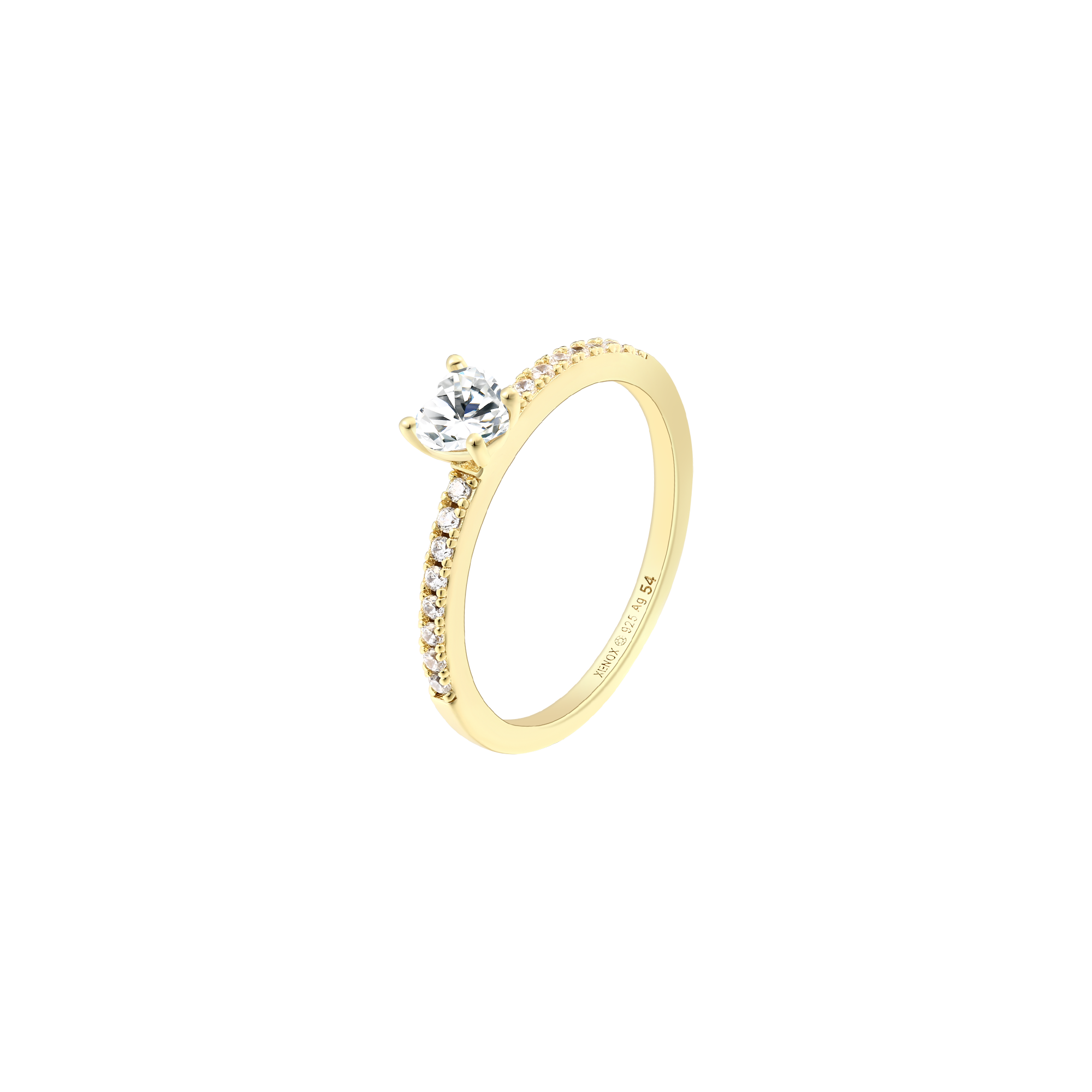 xenox-amie-ring-925-sterlingsilber-rhodiniert-mit-herz-zirkonia-xs92005-52 image 2