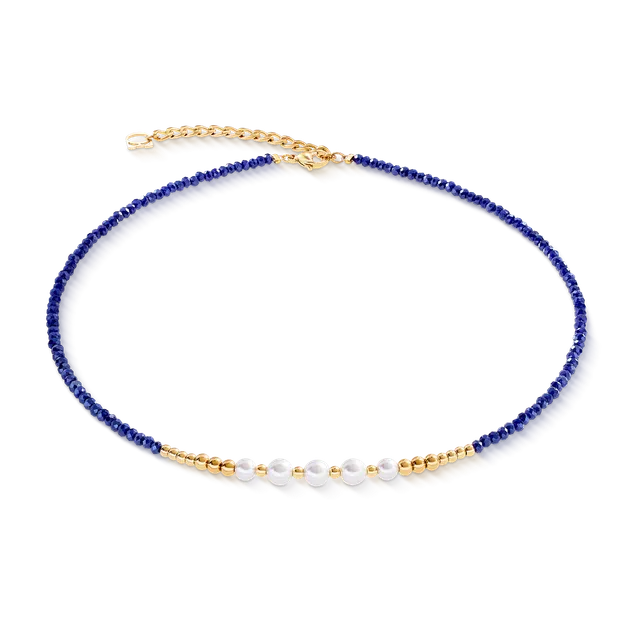 coeur-de-lion-pearl-line-halskette-gold-blau-42-5-cm image 1