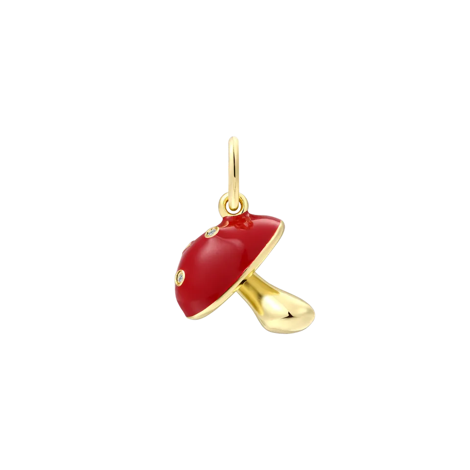 xenox-pilz-charm-925-sterlingsilber-18k-vergoldung image 1