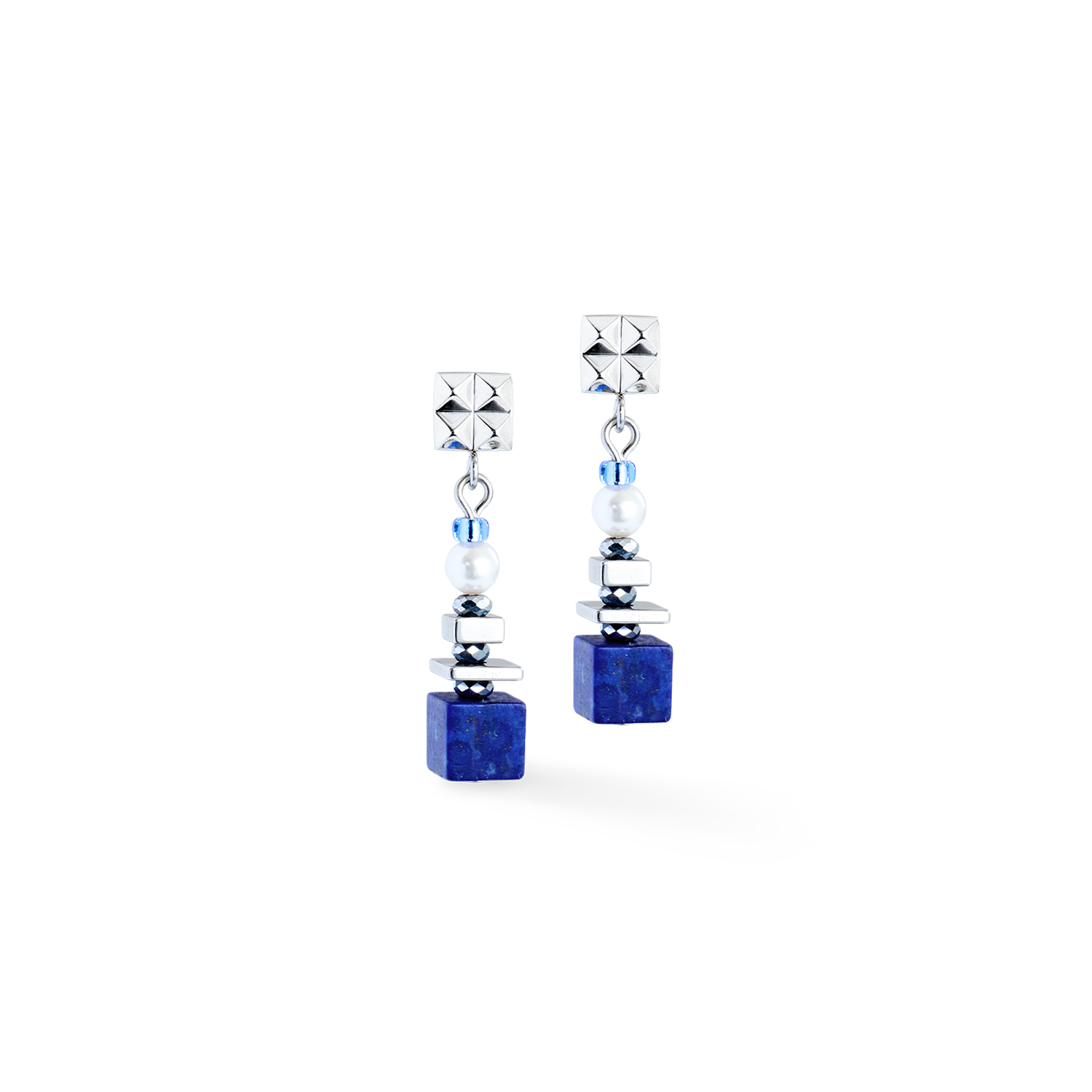 coeur-de-lion-ohrringe-statement-cube-facets-silber-blau image 2