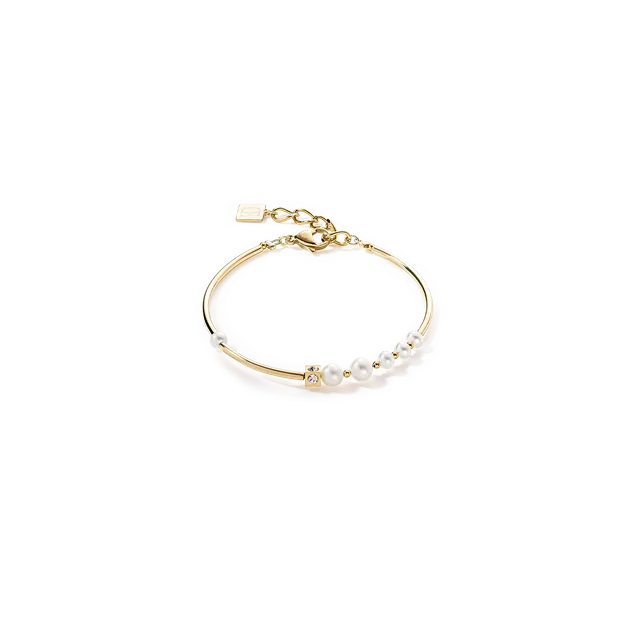 coeur-de-lion-asymmetrie-armband-s-wasserperlen-edelstahl-wei-gold image 1