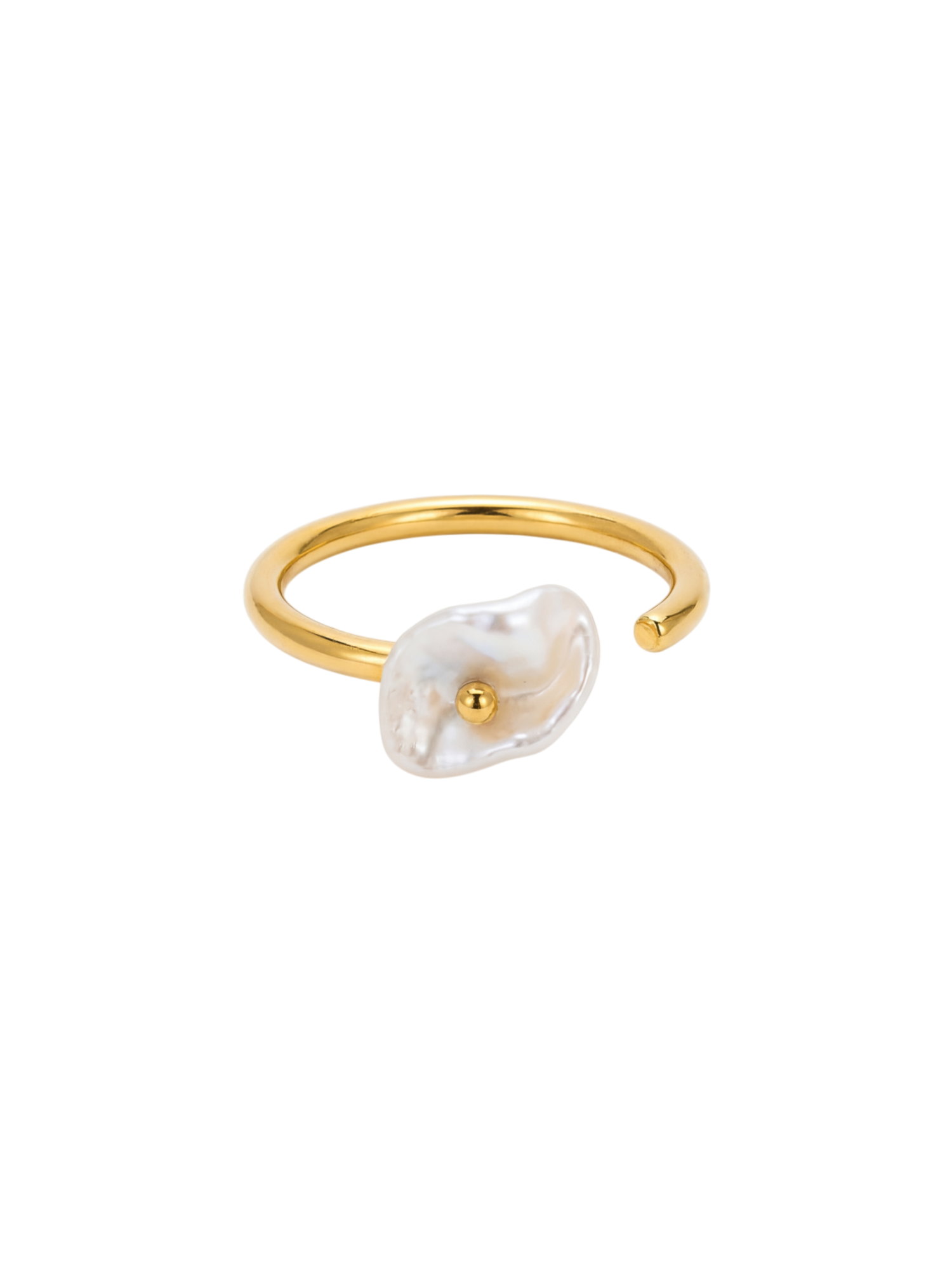 purelei-sparkle-pearl-ring-verstellbarer-s-wasserperlen-ring-cornflake-perle-ca- image 1