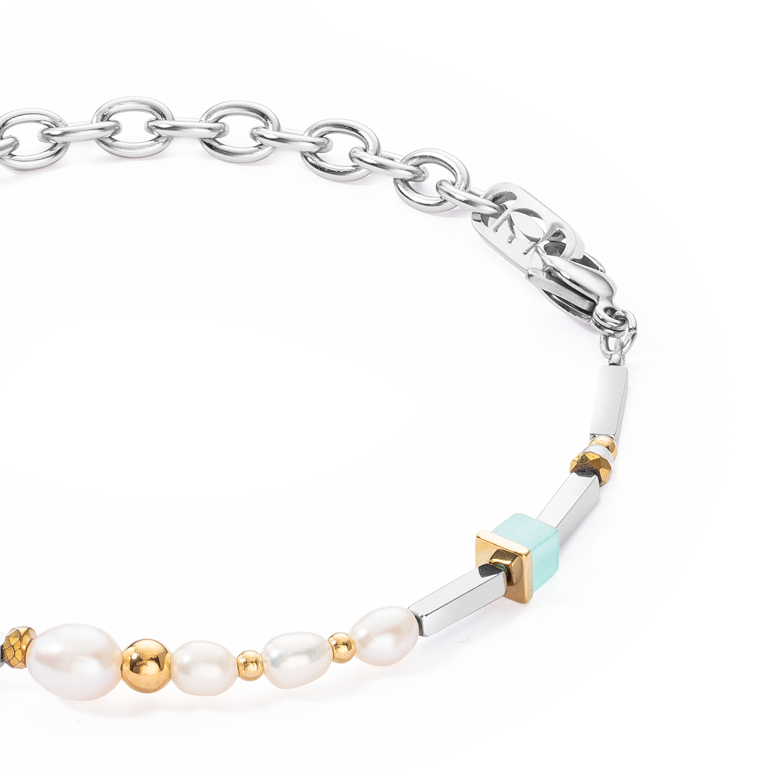coeur-de-lion-armband-cool-romantic-cubes-pearls-bicolor image 2