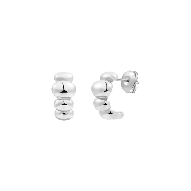 xenox-bubble-glow-ohrringe-creolen-925-sterlingsilber-rhodiniert image 1