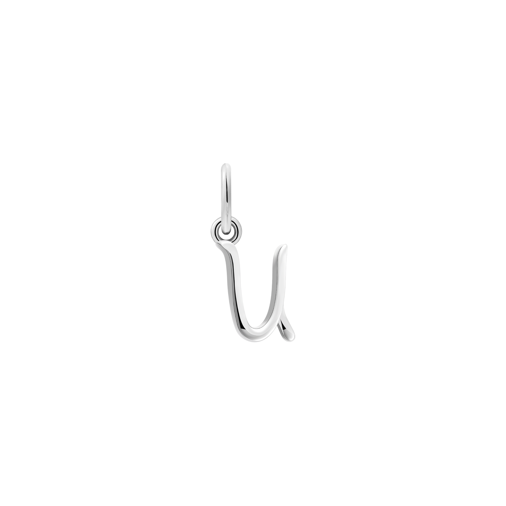 xenox-u-letter-italic-charm-buchstabe-u-925-sterlingsilber-rhodiniert image 1