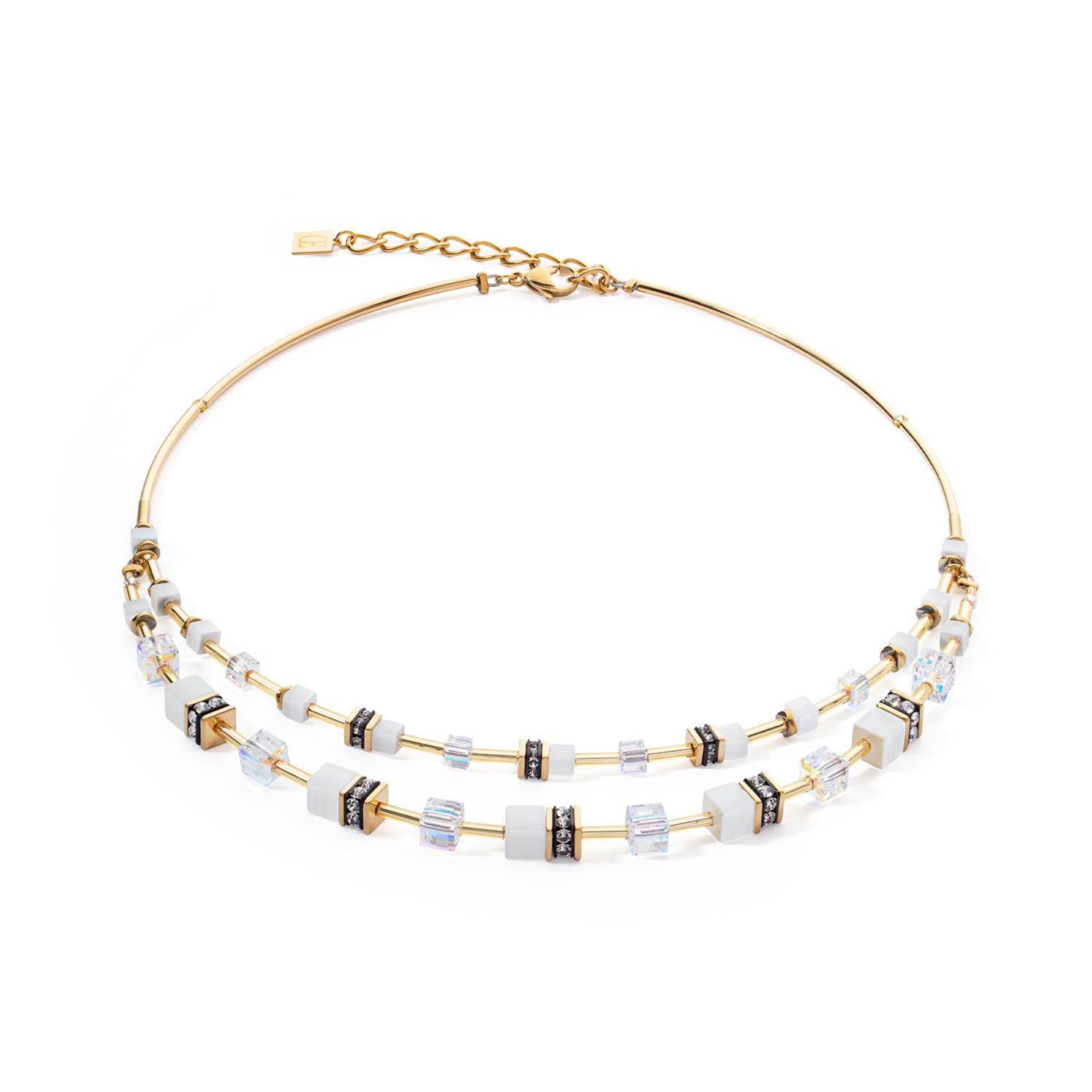 coeur-de-lion-geocube-iconic-layer-halskette-gold-wei image 1