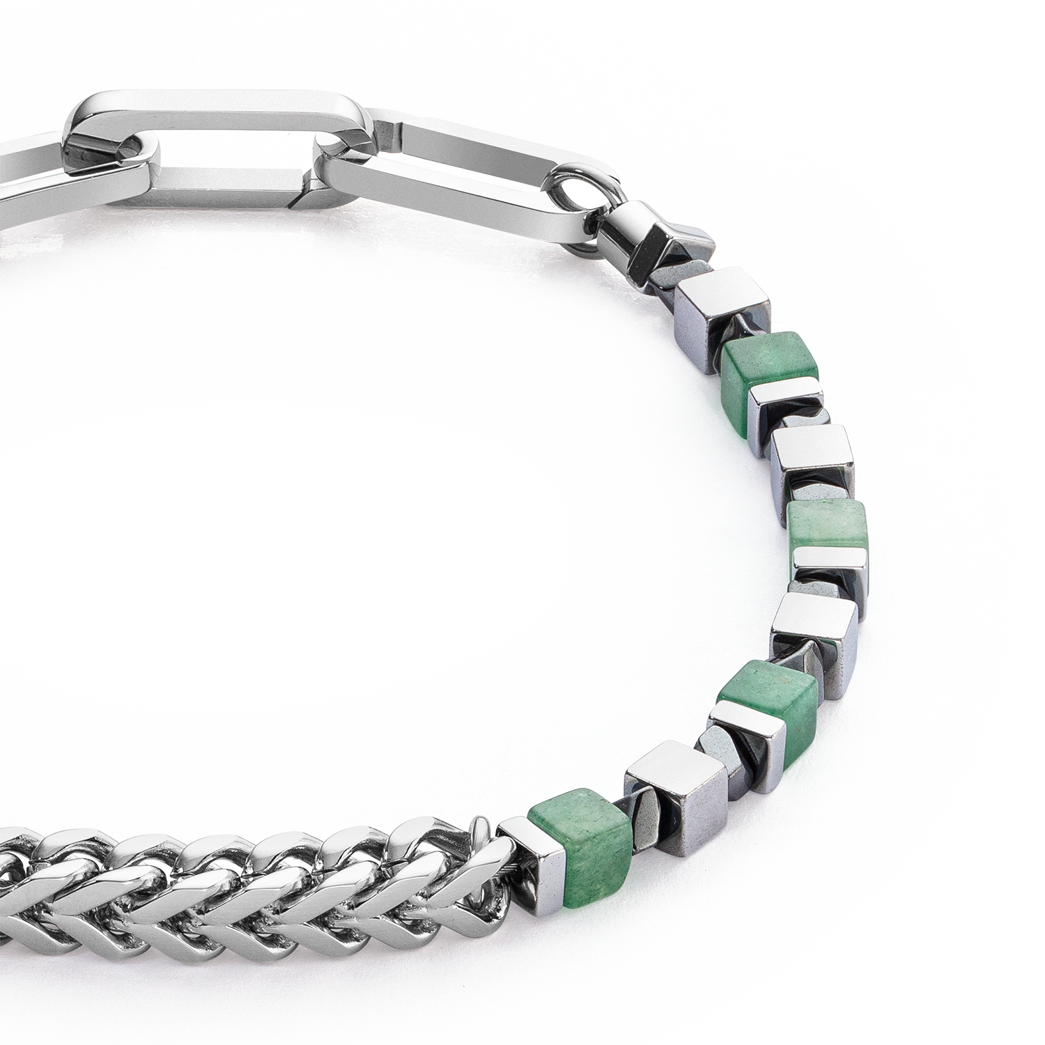 coeur-de-lion-geocube-armband-precious-cubes-chain-gr-n-silber image 2