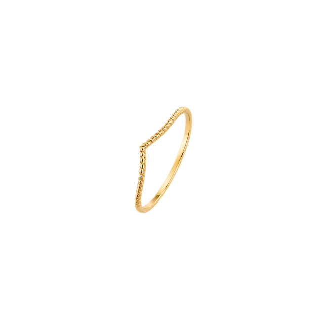 xenox-fine-wishbone-ring-585-gelbgold-v-form-gedreht image 1