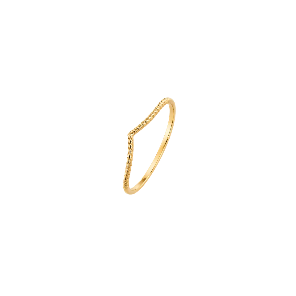 xenox-fine-wishbone-ring-585-gelbgold-v-form-gedreht image 1