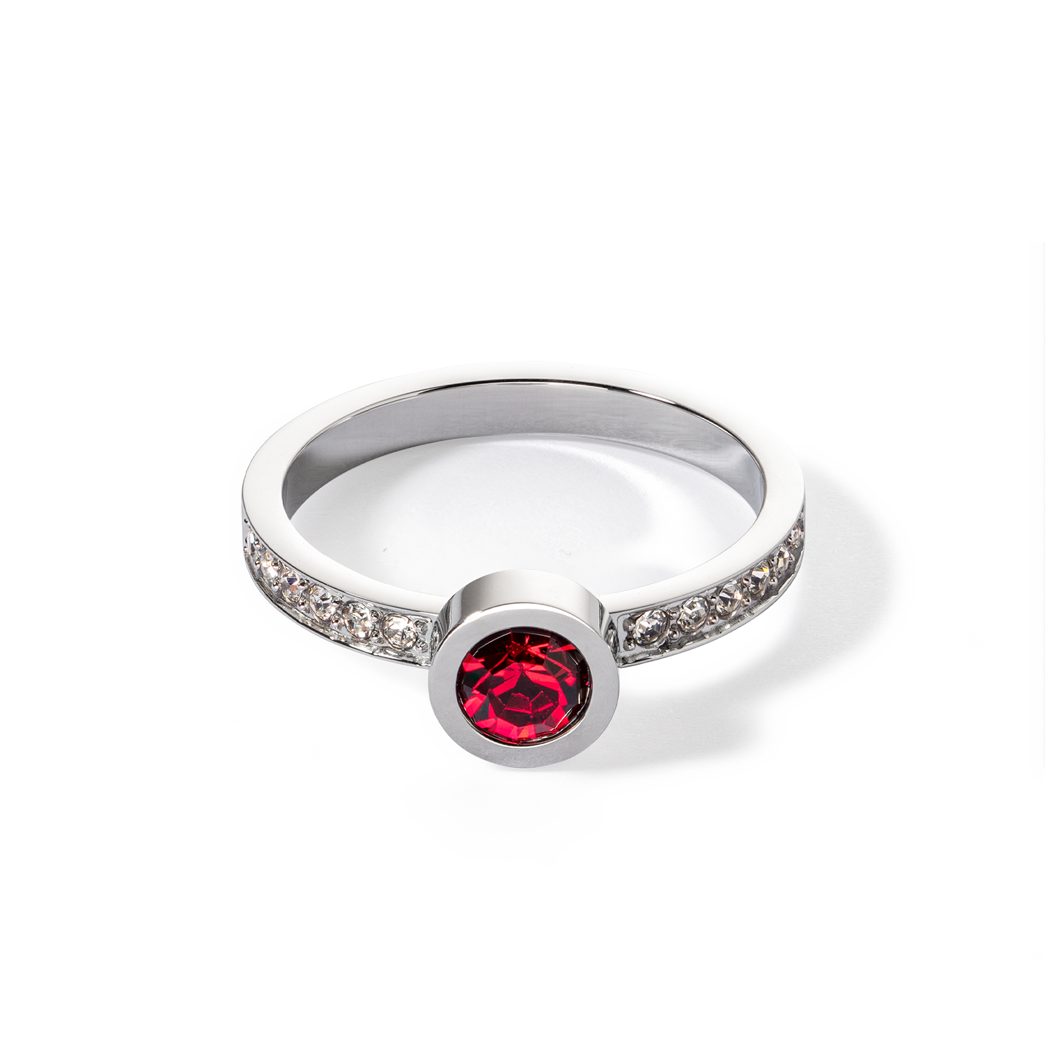 coeur-de-lion-sparkling-dots-ring-silber-rot-strass image 2